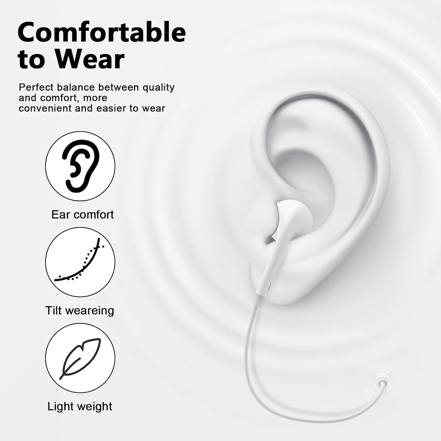 Thumbnail 4 de USB-C wired in-ear headphones (2-pack) with mic, volume control and noise cancelling – White