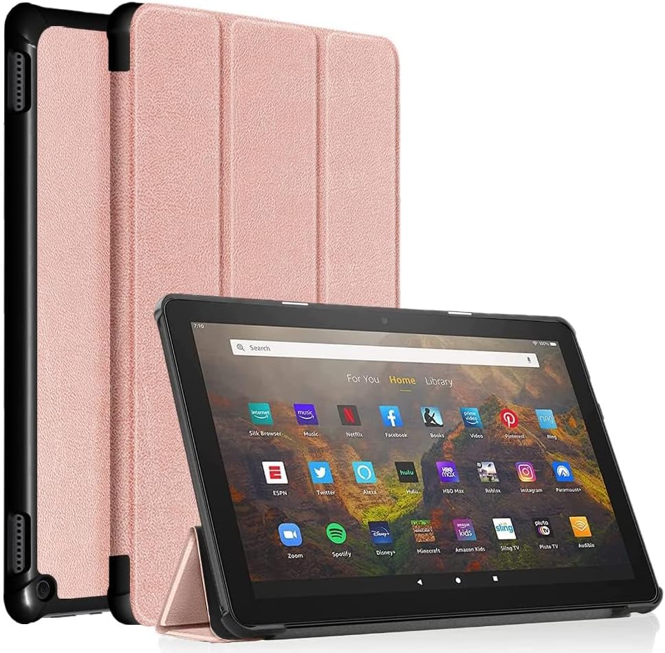 Detalle de Tri-Fold Case for H 10 Tablet (13th Generation, 10.1-inch) in Gold — Auto Wake/Sleep Hard Back Shell