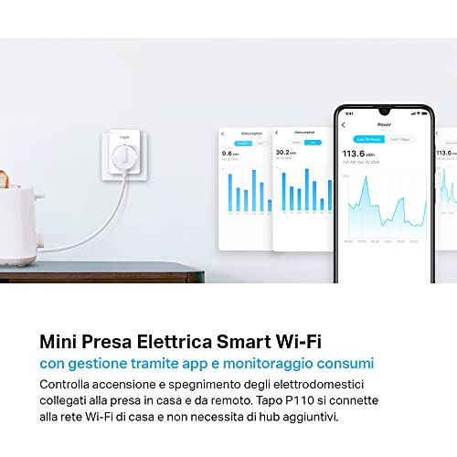 Thumbnail 1 de Tapo P110: Presa Intelligente con Monitoraggio Energia, controllo remoto e assistente vocale