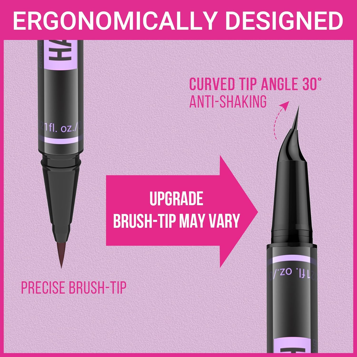 Detalle de iMethod Eyebrow Pen 2-in-1 Magic Brow Pencil (Dark Brown) with 4-Fork Tip + Precise Brush Tip