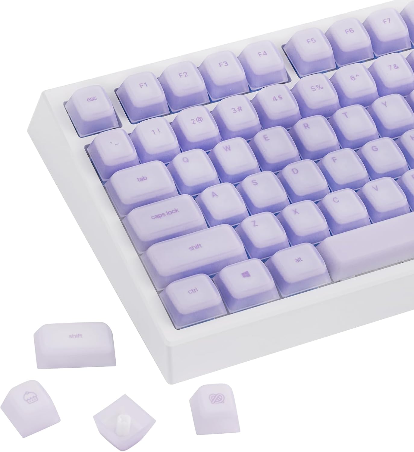 Detalle de EPOMAKER AegisSil silicone cherry profile keycaps 113 keys ⌨
