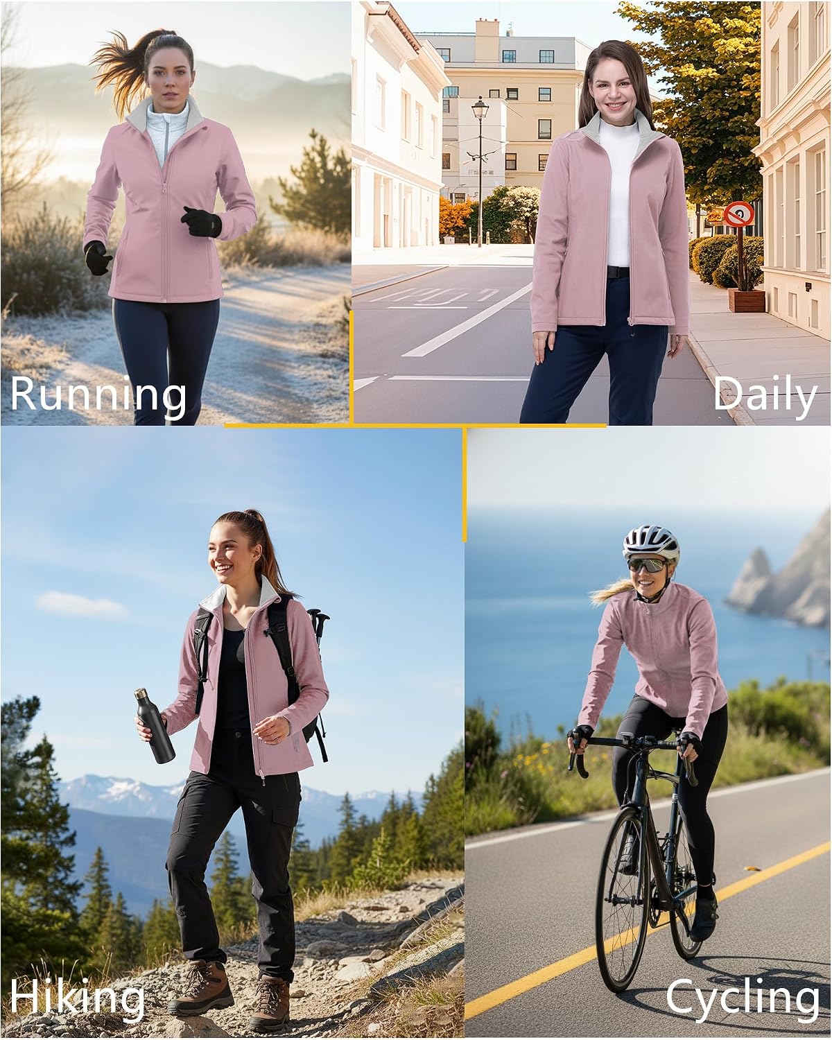 Detalle de 33,000ft Women's Softshell Jacket, Fleece-Lined, Water-Resistant, 4-Way Stretch
