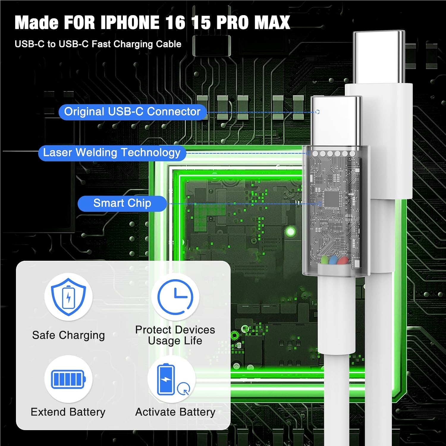 Thumbnail 3 de iPhone 17 45W Fast Charger 3-Pack with C‑to‑C Cables