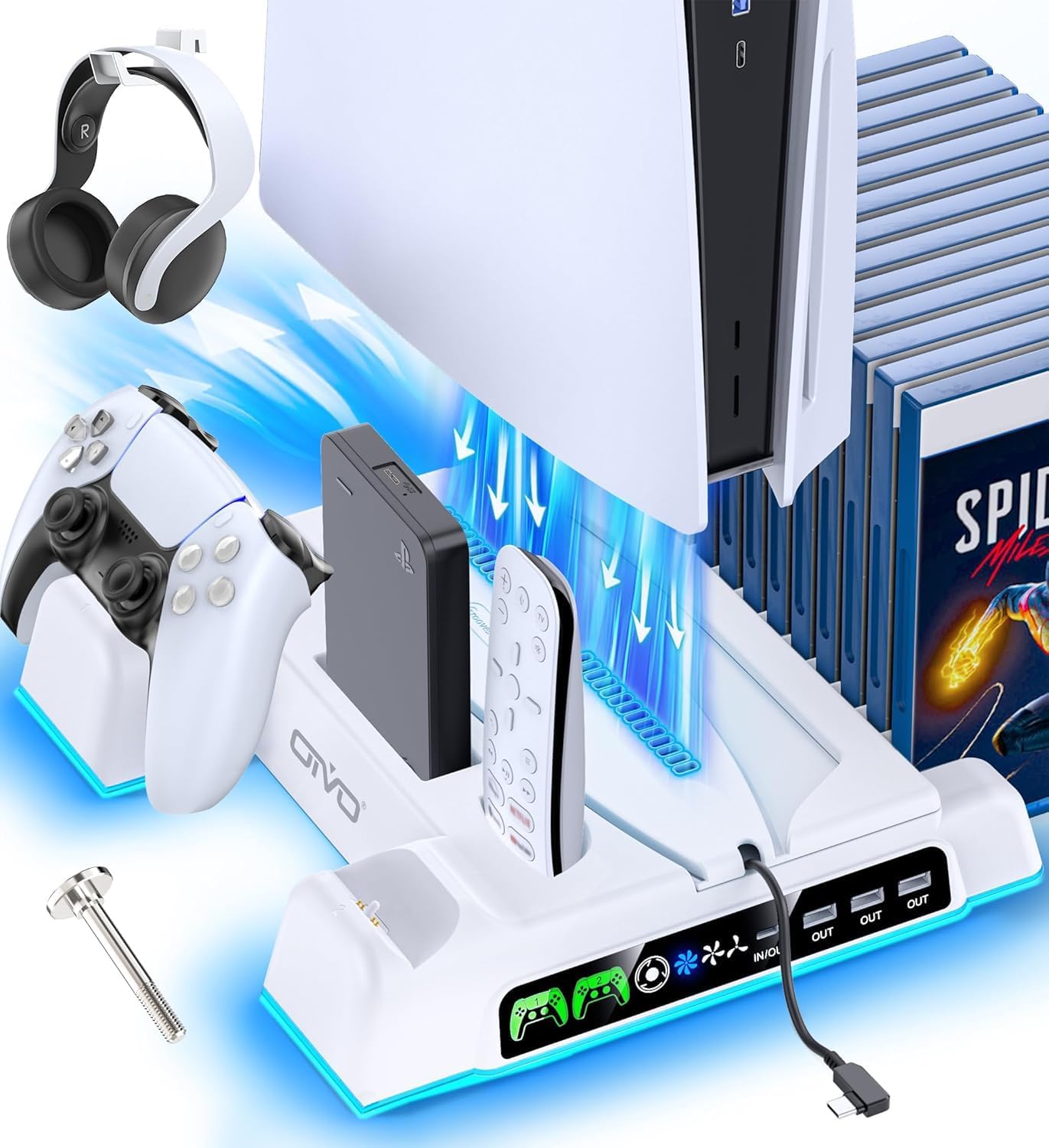 Thumbnail 6 de PS5 Slim Pro Stand and Cooling Station 1.63-inch fan
