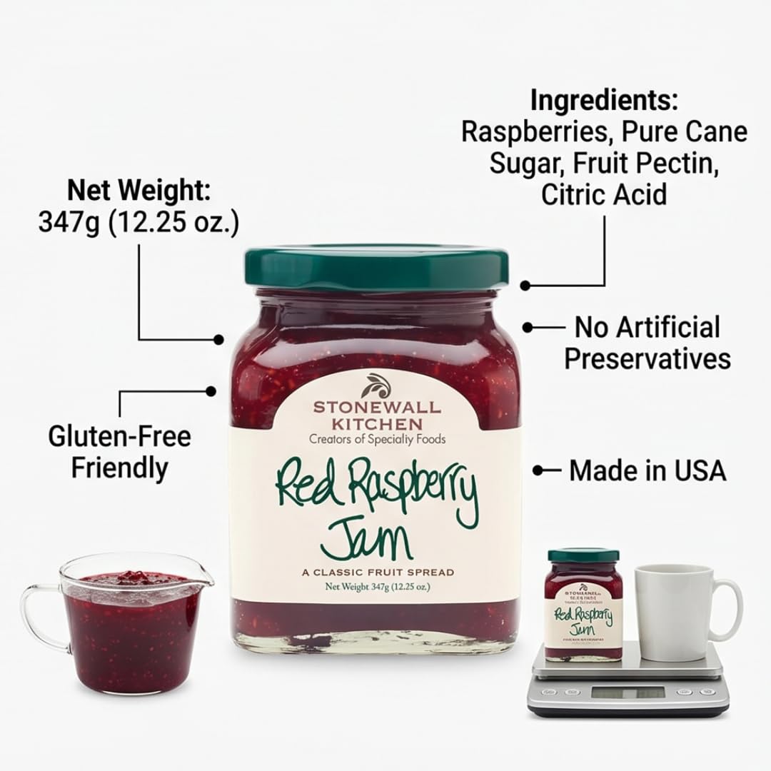 Thumbnail 4 de Stonewall Kitchen Red Raspberry Spread, 12.25 oz Jars, Pack of 2