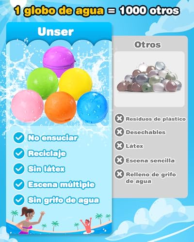 Detalle de KOKODI Globos de Agua Reutilizables en Silicona: 16 Uds para diversión sostenible