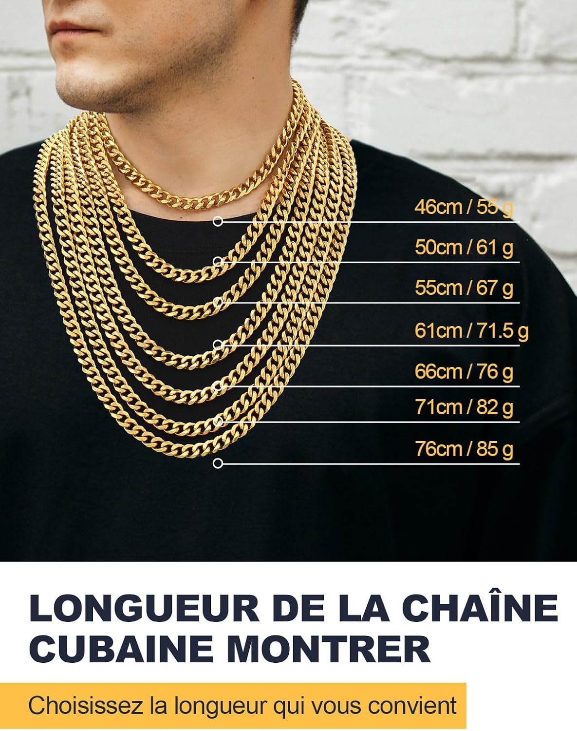 Thumbnail 5 de U7 Chaîne Homme 3/6/9 mm 36–76 cm