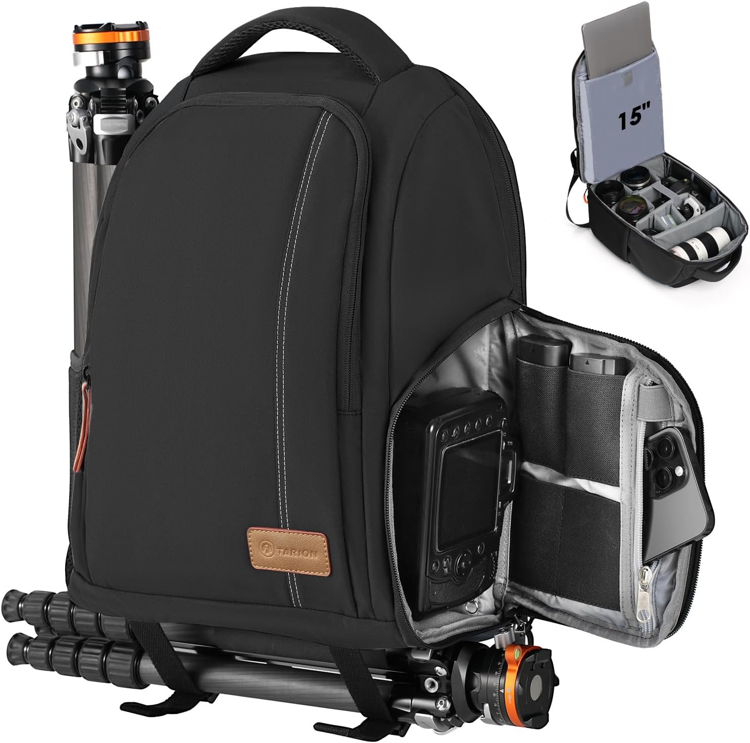 Detalle de TARION TB-02 Camera and Laptop Rucksack 15-Inch