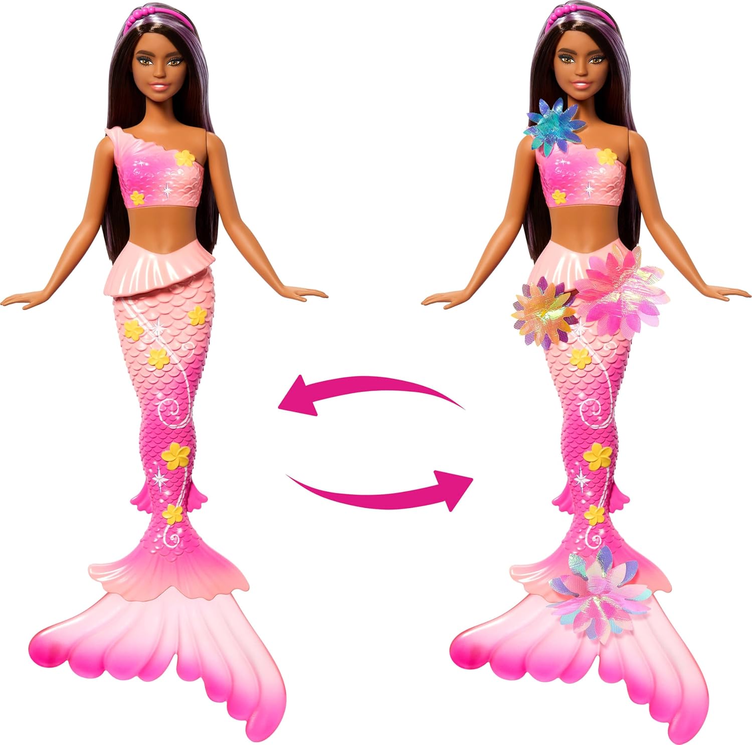 Detalle 2 de Barbie Flower Magic Meerjungfrauenpuppe ab 3
