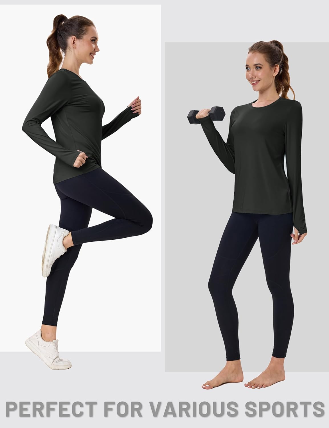 Detalle de MAGCOMSEN Women’s Long Sleeve UPF 80+ Rash Guard Tee