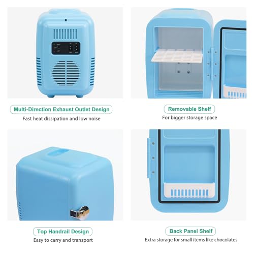 Thumbnail 4 de CROWNFUL Mini Fridge 4 Litre: Portable Cooler and Warmer for Skin Care, Cosmetics and Snacks