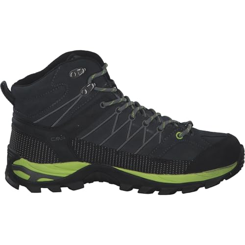 Detalle de CMP Rigel Mid Trekking Shoes Wp da Uomo – Antracite/Limegreen, taglia 46