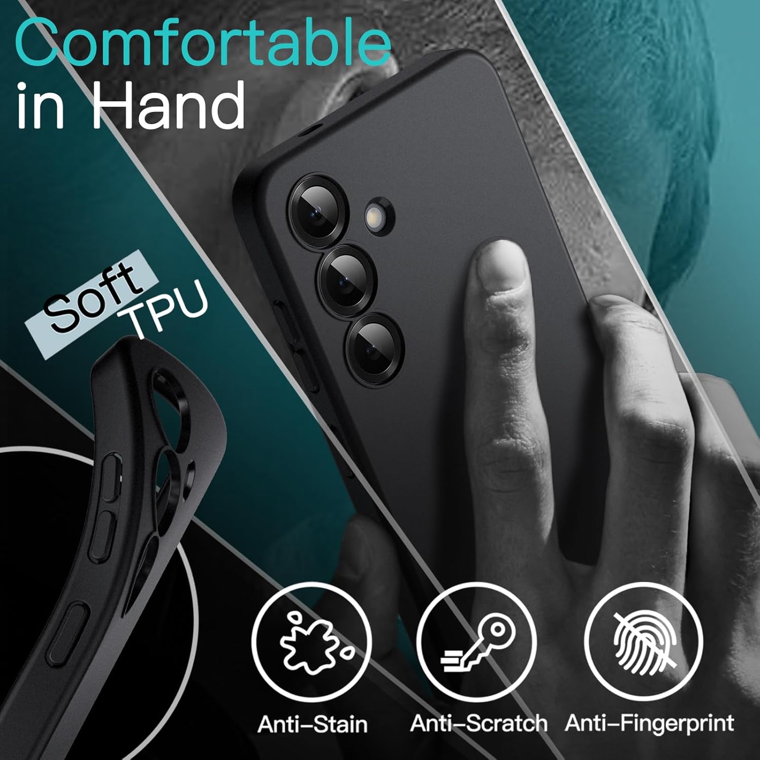 Thumbnail 5 de JETech Cover Slim per Samsung Galaxy S25 5G: protezione discreta con lente fotocamera a vista