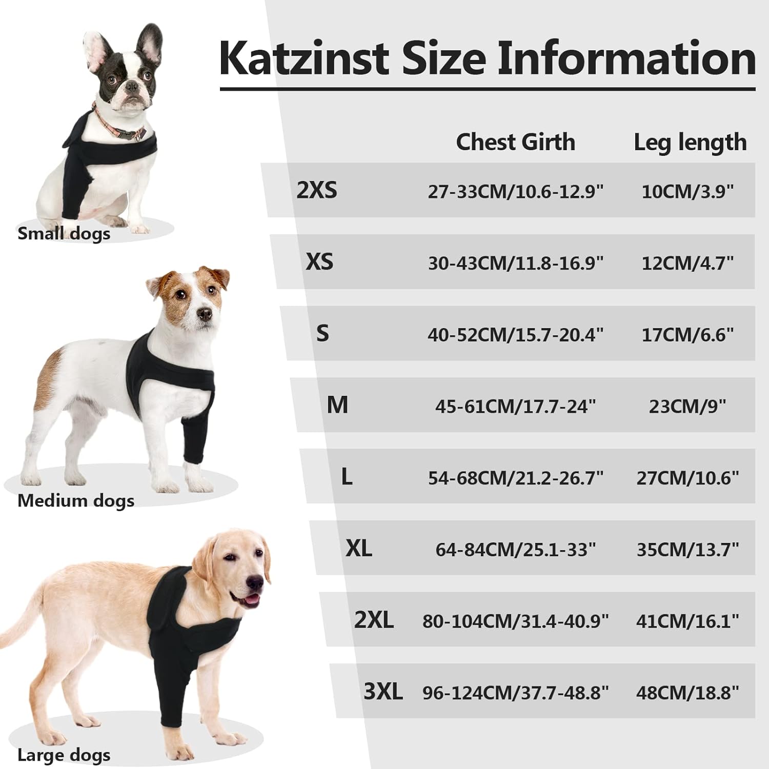 Detalle 2 de Recovery Sleeve Dog: Elbow Pads for Dogs – Front/Right or Left Leg Sleeve Protector