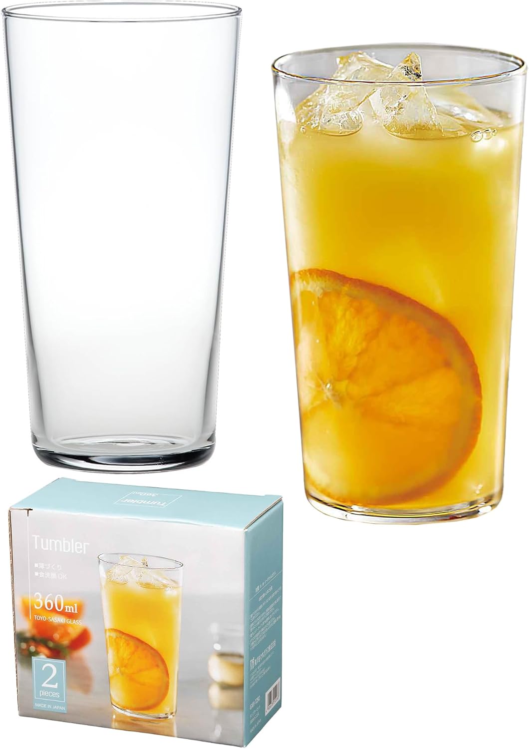 Toyo Sasaki Glass tumbler set, 360 ml