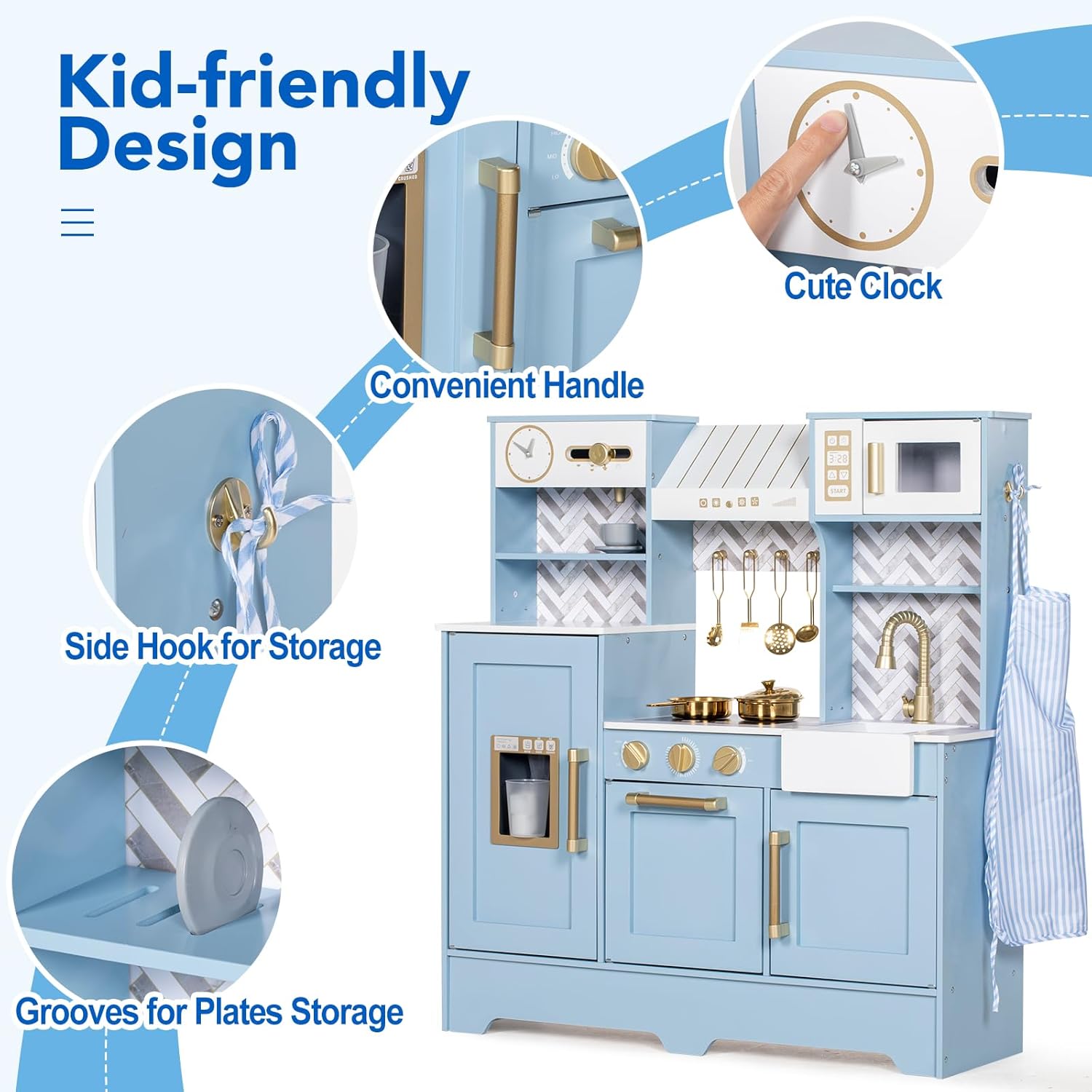 Detalle de Cuisine en bois BRINJOY, jeu 3+