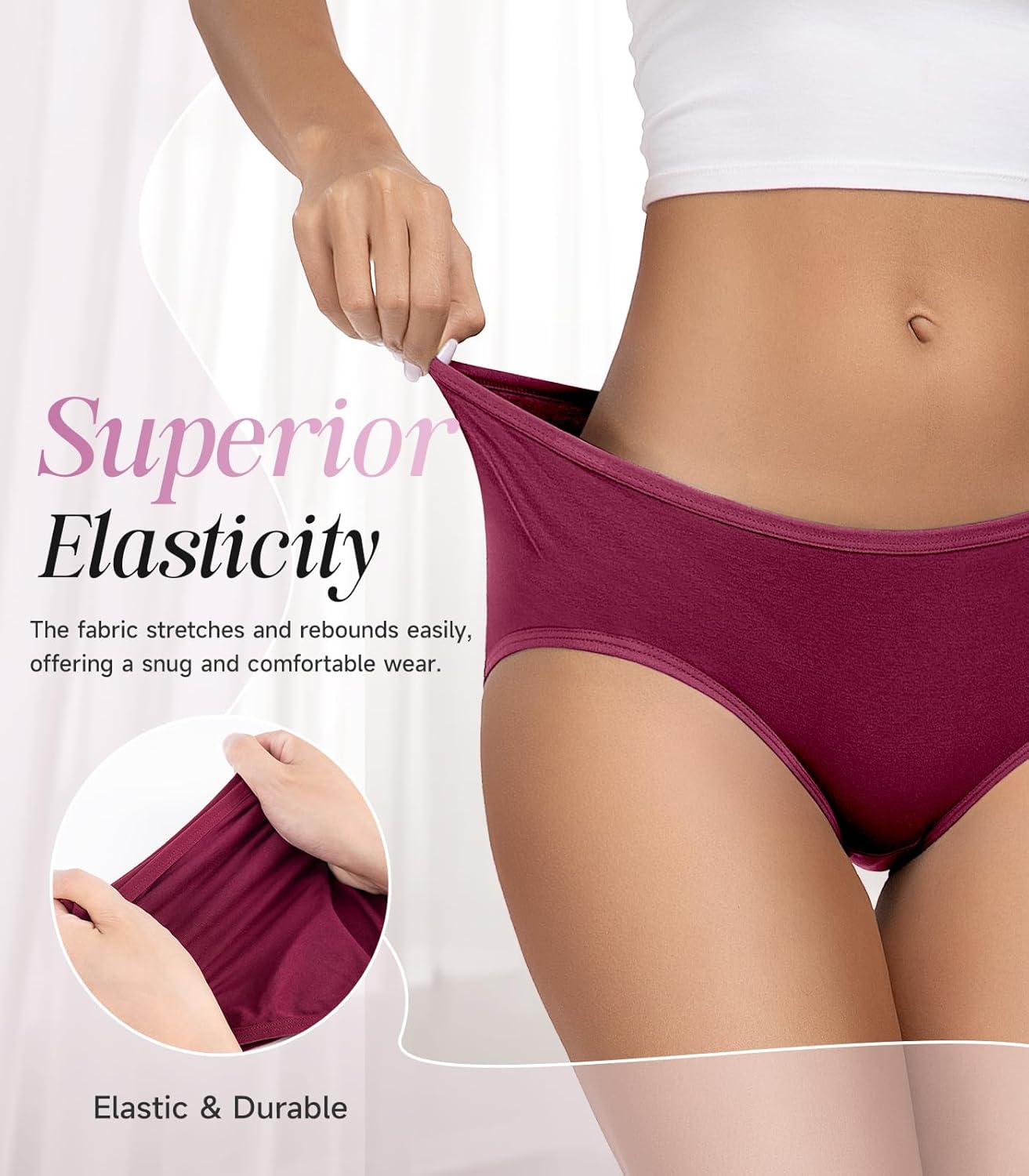 Thumbnail 2 de TANSTC Damen Unterhosen Baumwolle 6er-Pack Hipster