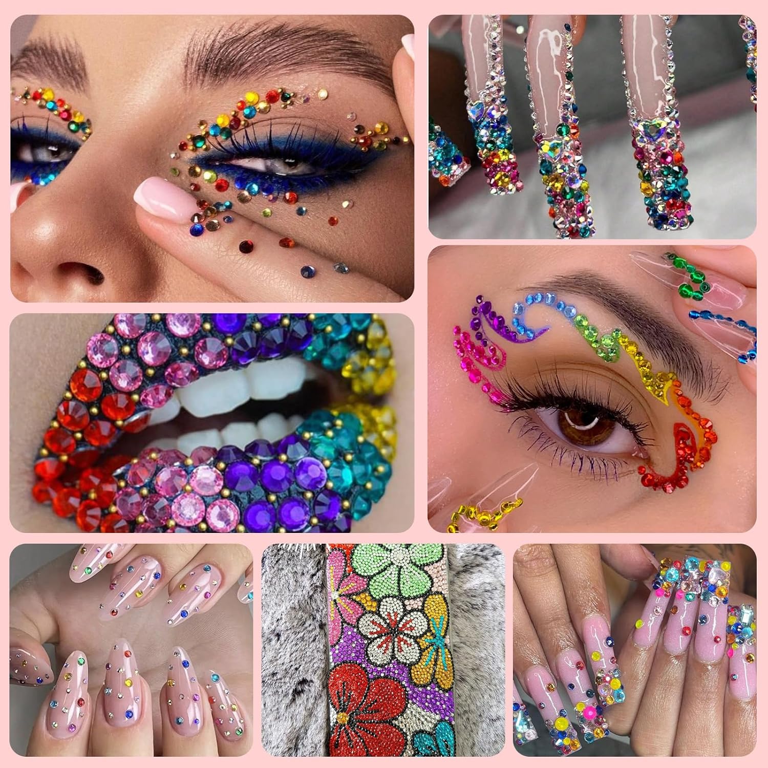 Thumbnail 5 de Canvalite 35000Pcs 40 Colors Jelly Rhinestones — 3mm Resin Flatback Gems for Diamond Art, Bedazzler Kit with Glue