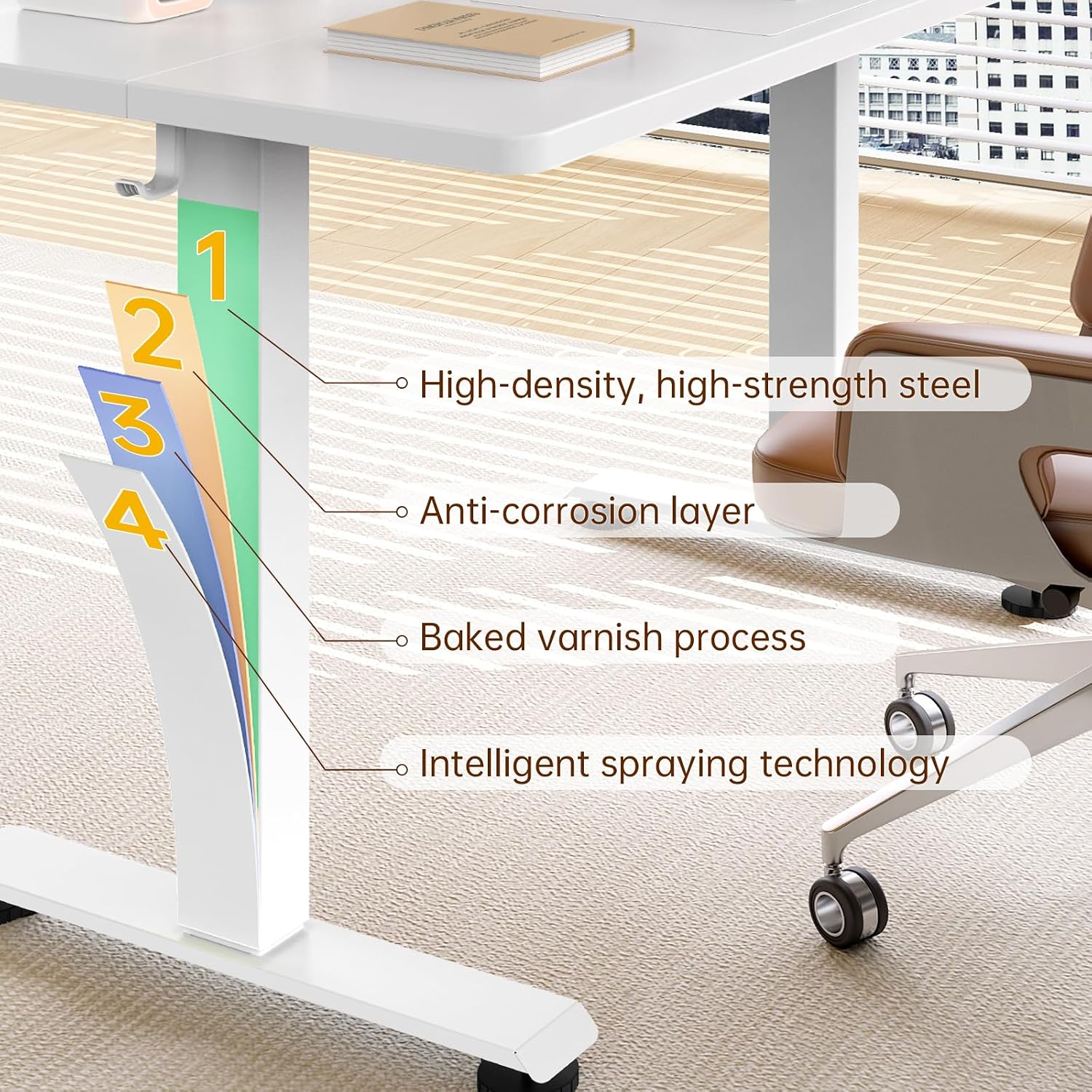 Detalle 2 de Veken Electric Standing Desk, 55-Inch