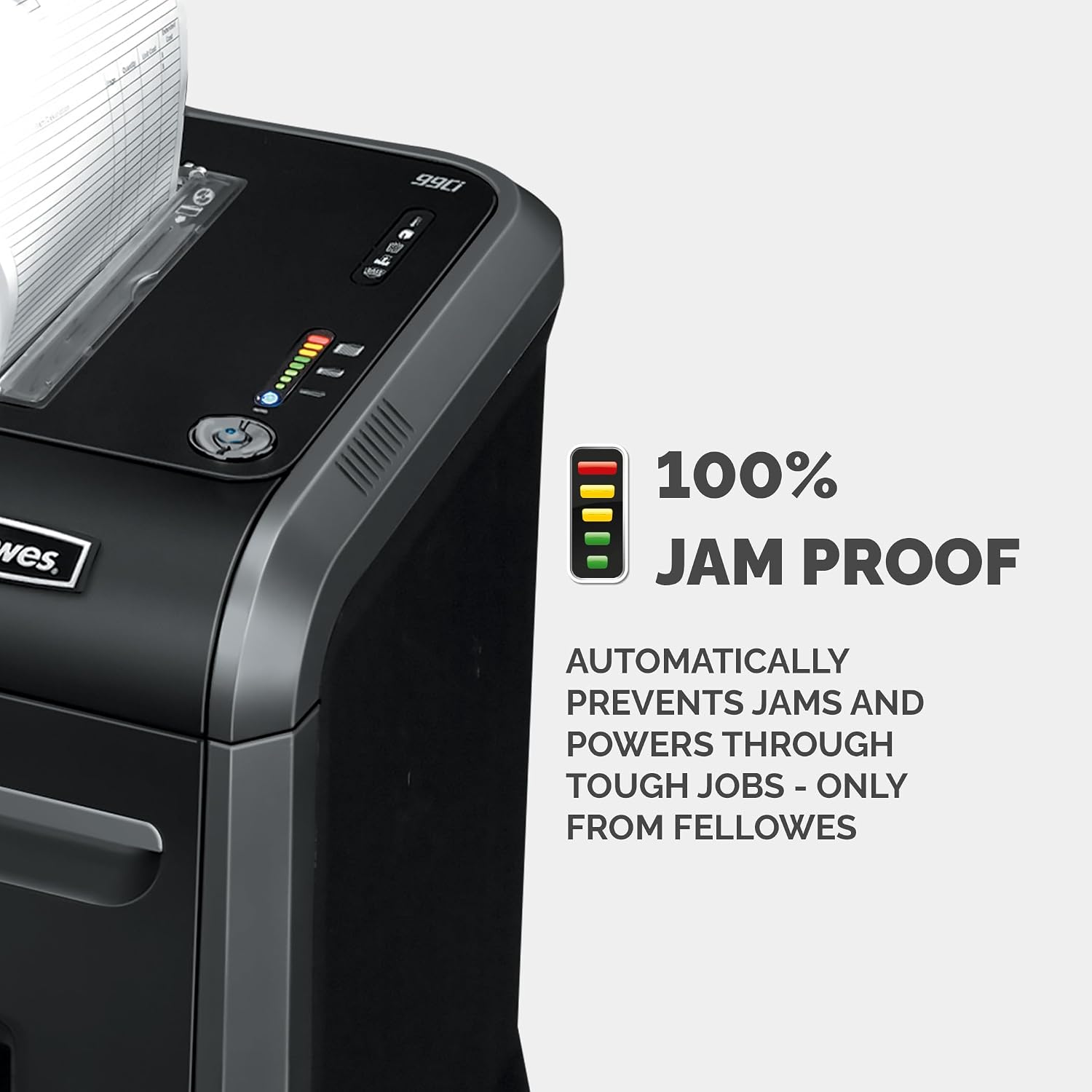 Detalle 2 de Fellowes 99Ci 18 Sheet Cross Cut Paper Shredder (DIN P4) for Office Use