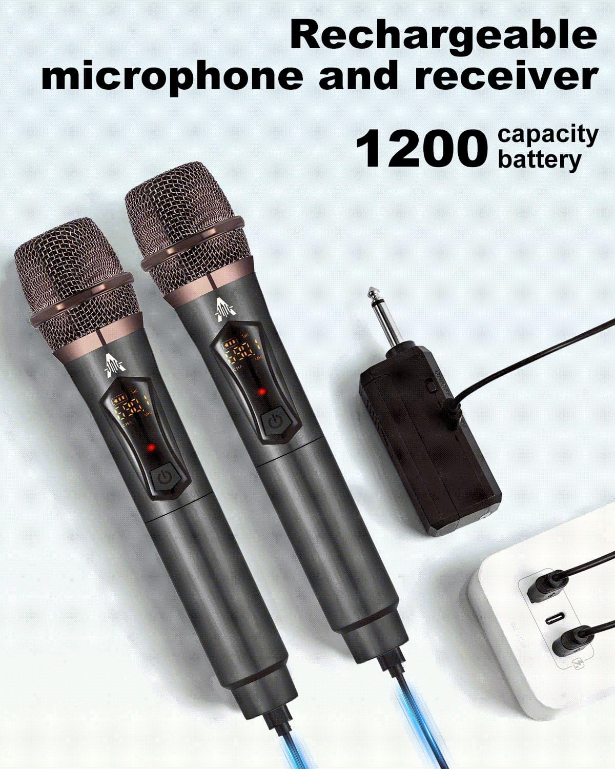Thumbnail 6 de ALPOWL Micrófono Inalámbrico UHF con Receptor y DSP para Karaoke y Voz en Vivo
