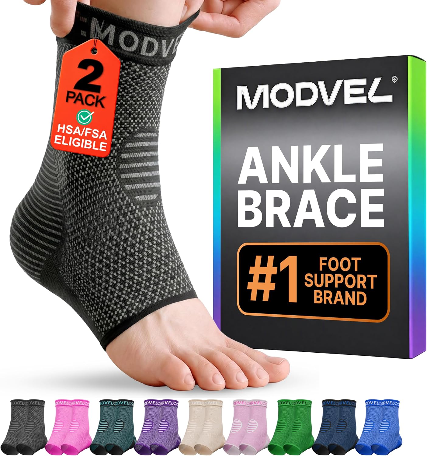 Detalle de Modvel Ankle Brace Socks for Foot Support ⚙