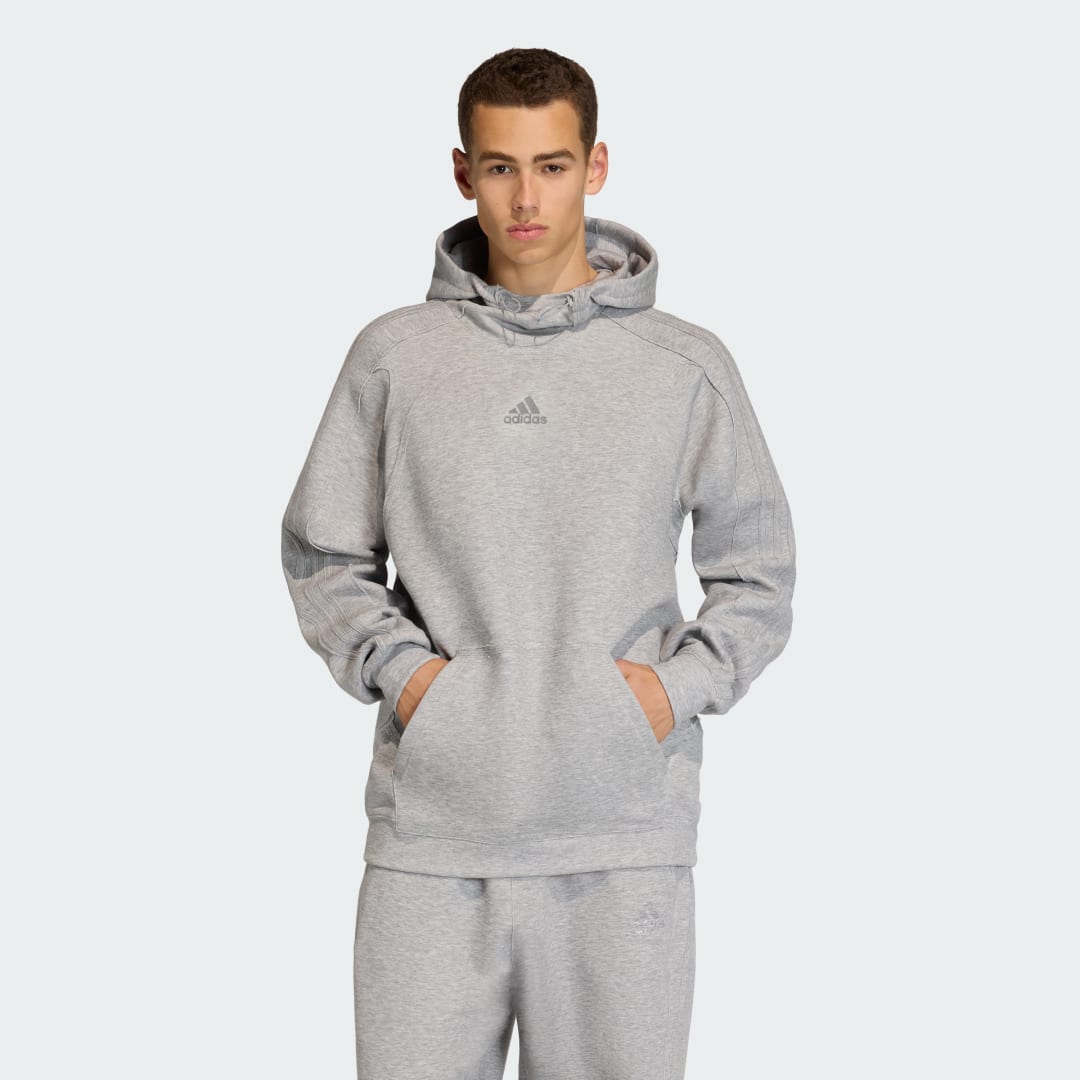 Detalle de Adidas SUDADERA CON CAPUCHA SPACER CUTLINE Gris