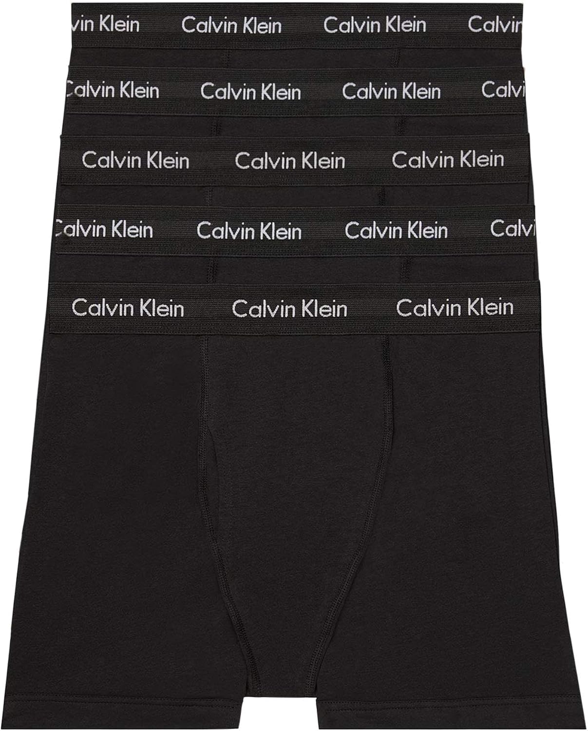 Detalle de Calvin Klein Men's Cotton Stretch 5-Pack Boxer Briefs – Black, Medium