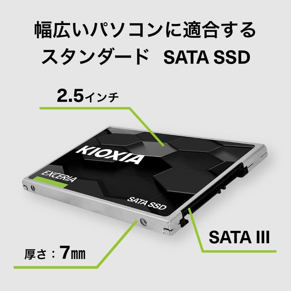 Detalle 2 de KIOXIA EXCERIA SSD-CK960S/R 内蔵SSD 960GB SATA 2.5インチ 7mm