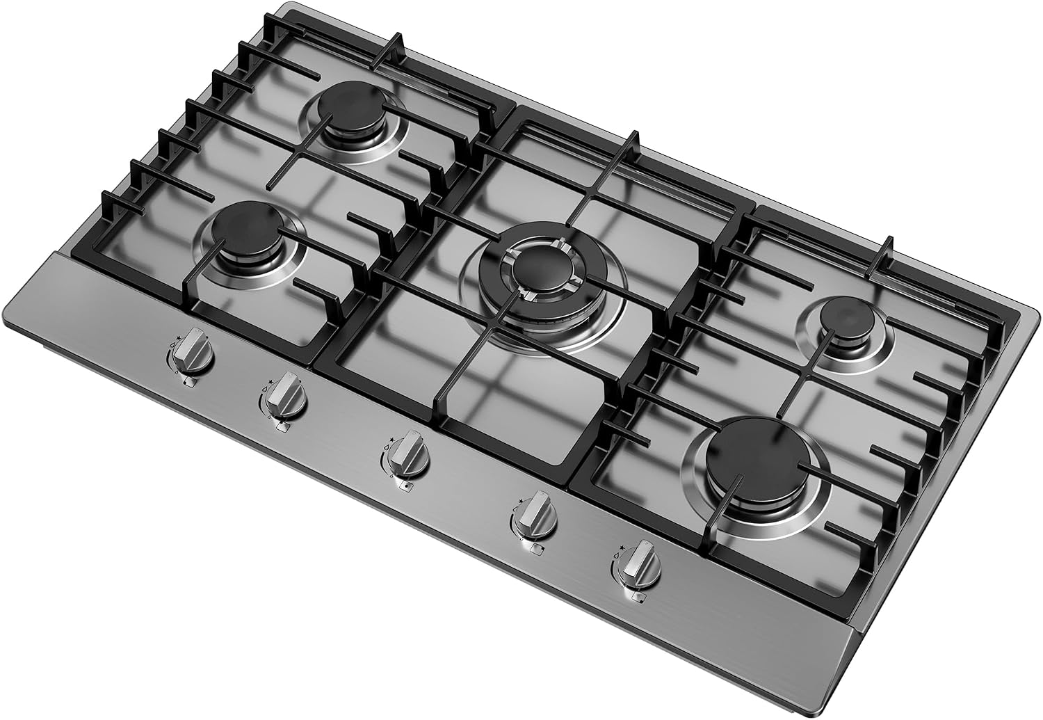 Detalle de COOKTOP Gas Cooktop 36 Inch 5-Burner Stainless Steel Gas Cooktop