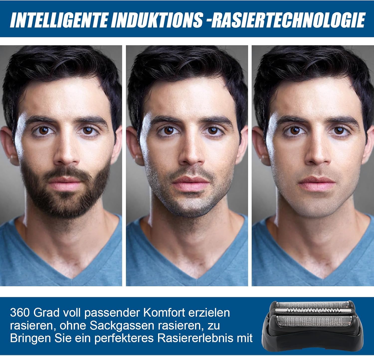 Thumbnail 3 de 2er-Pack Ersatzköpfe für Series 3 21B – Präzises Trimmen, kompatibel mit Braun S3 Serien