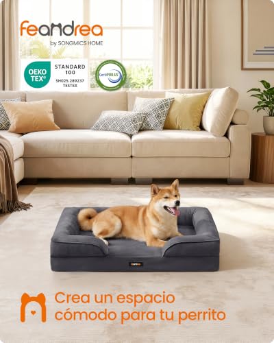 Detalle 2 de Feandrea Cama para Perro Grande Ortopédica Lavable 89 x 63 x 16 cm