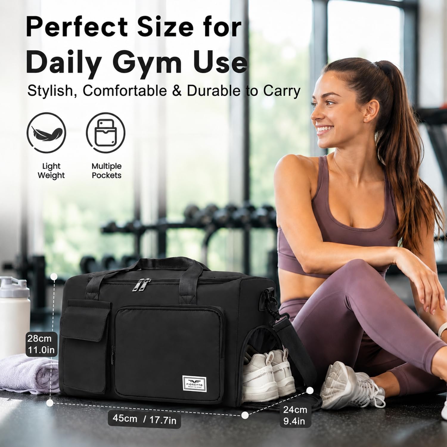 Thumbnail 4 de FIORETTO Sports Gym Duffle Bag 30L