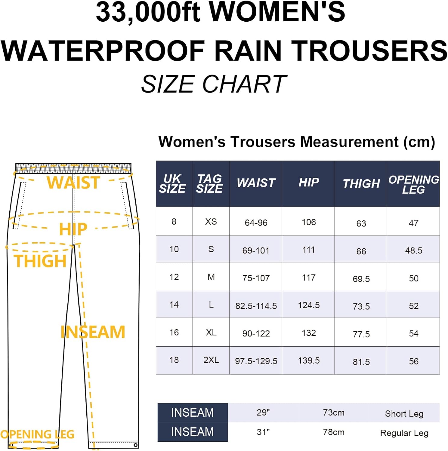 Thumbnail 5 de 33,000ft Women's Waterproof Trousers 5000 mm