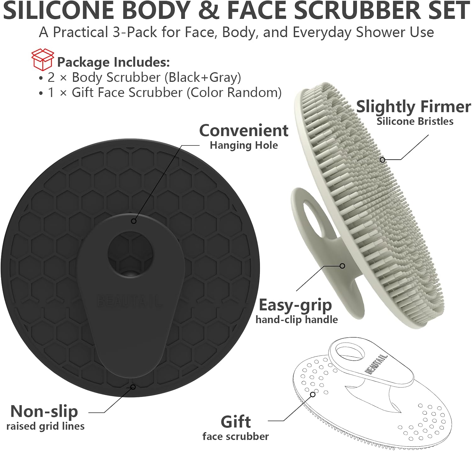 Detalle 2 de Silicone scrubber set 3 pack, 3-piece