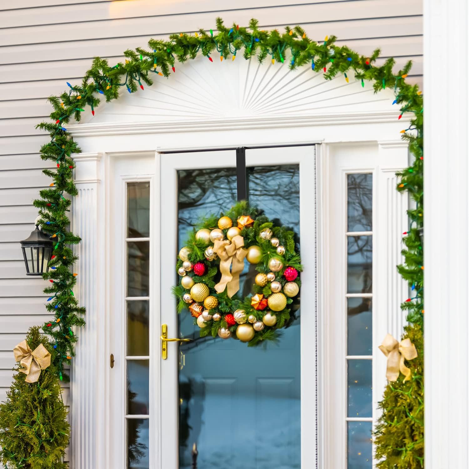 Detalle 1 de LBSUN 8541861544 Adjustable Over-the-Door Wreath Hanger, 14.9–25 Inches