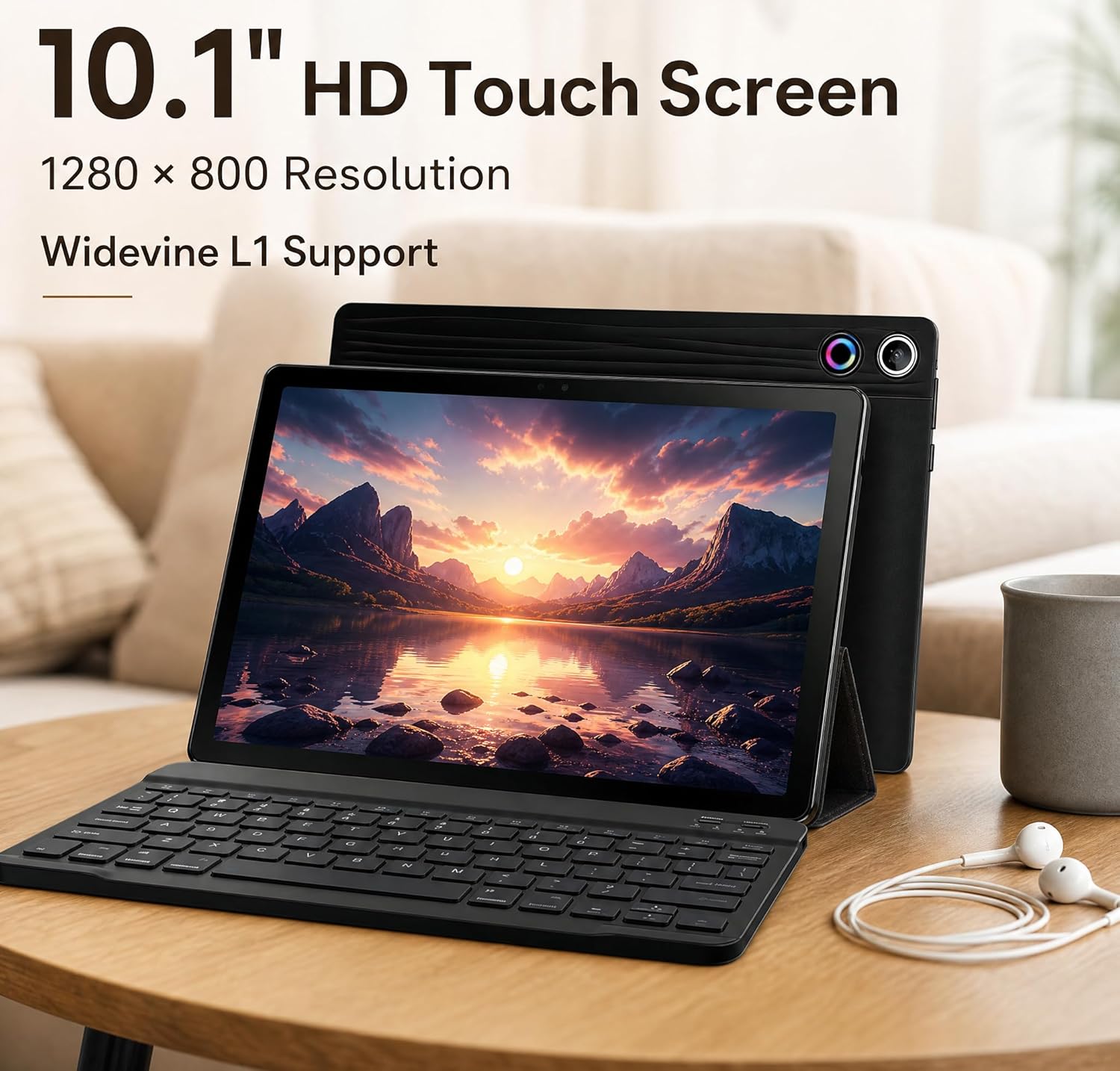 Detalle de Jeazans Latest 2026 Upgraded Android 16 10.1-Inch Tablet (IPS HD, Dual Camera, 64GB + up to 1TB Expansion)