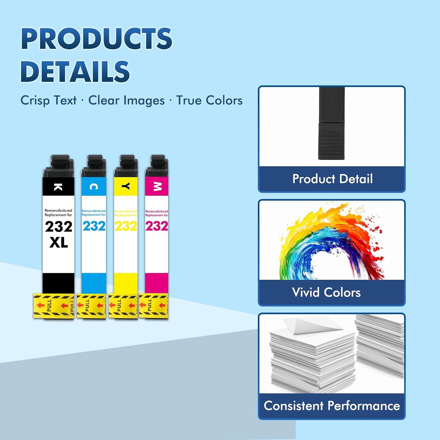 Detalle de Cool Toner Replacement for 232XL Ink Cartridges, Remanufactured 4-Color Pack