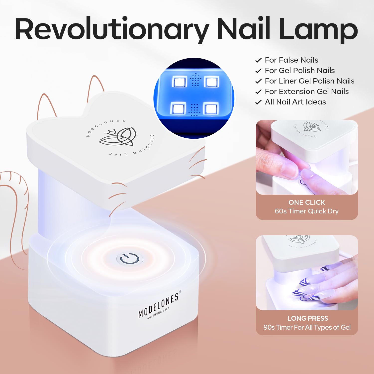 Thumbnail 4 de Modelones X Nail Gel Kit Short Almond: 9-in-One Gel Nail Extension Kit for Home Salons