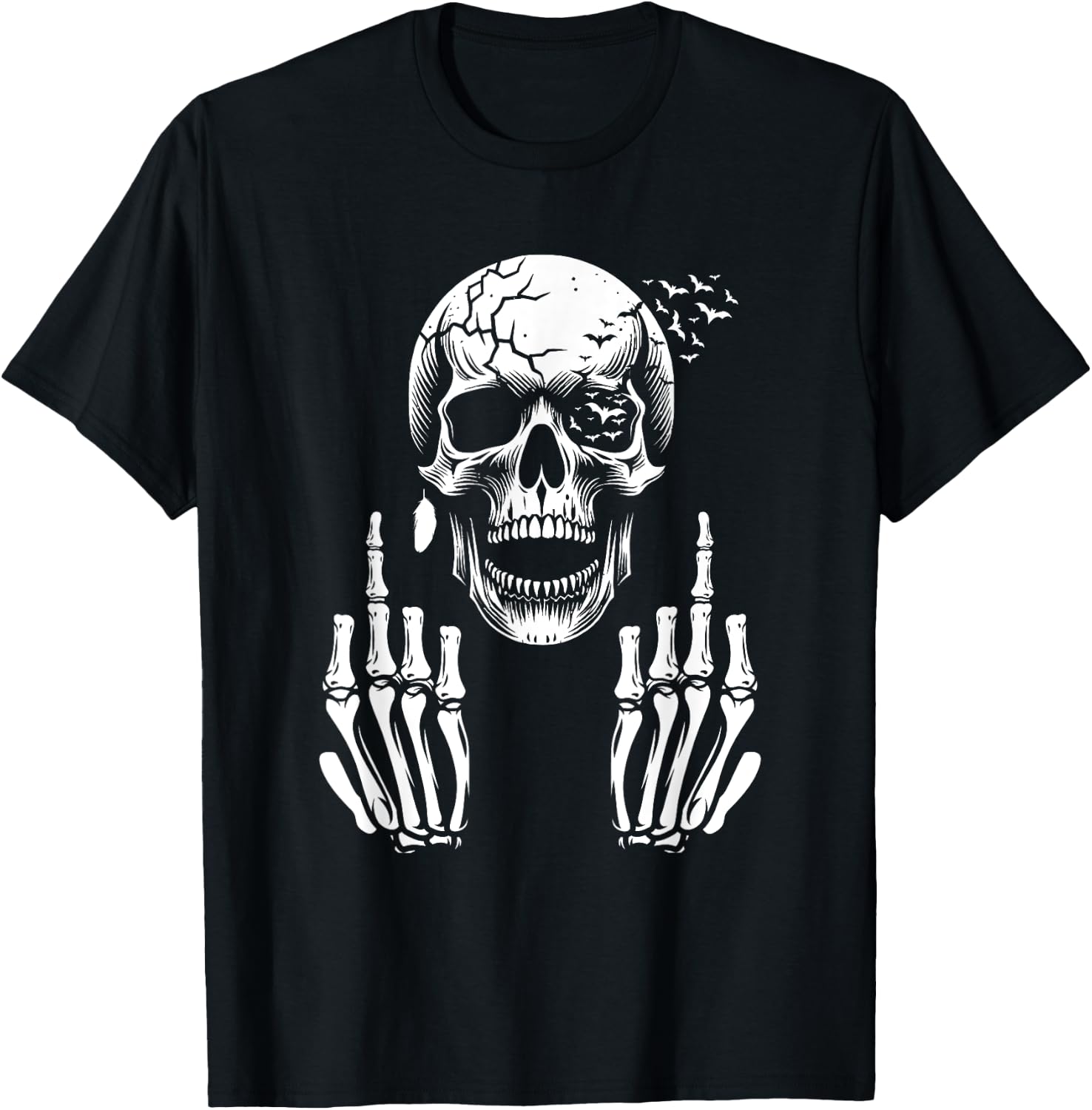 Detalle de Camiseta Calavera Dedo Medio F You