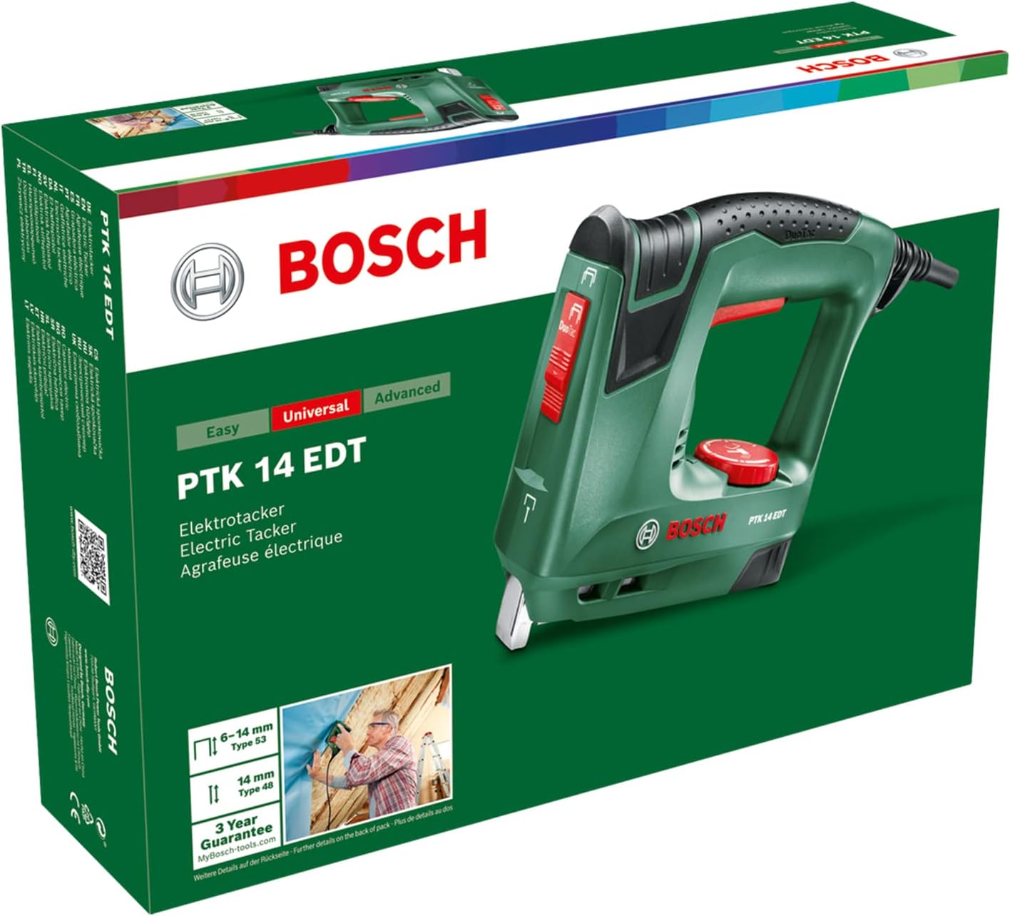 Thumbnail 6 de Bosch Home and Garden PTK 14 EDT Duo Tac Tac Verde graffatrice per materiali isolanti