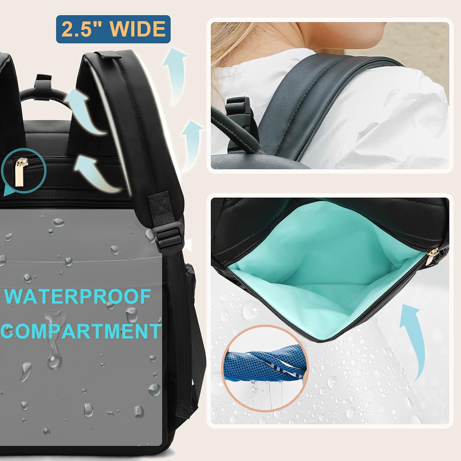 Detalle de MOMINSIDE Diaper Backpack with 18 Pockets