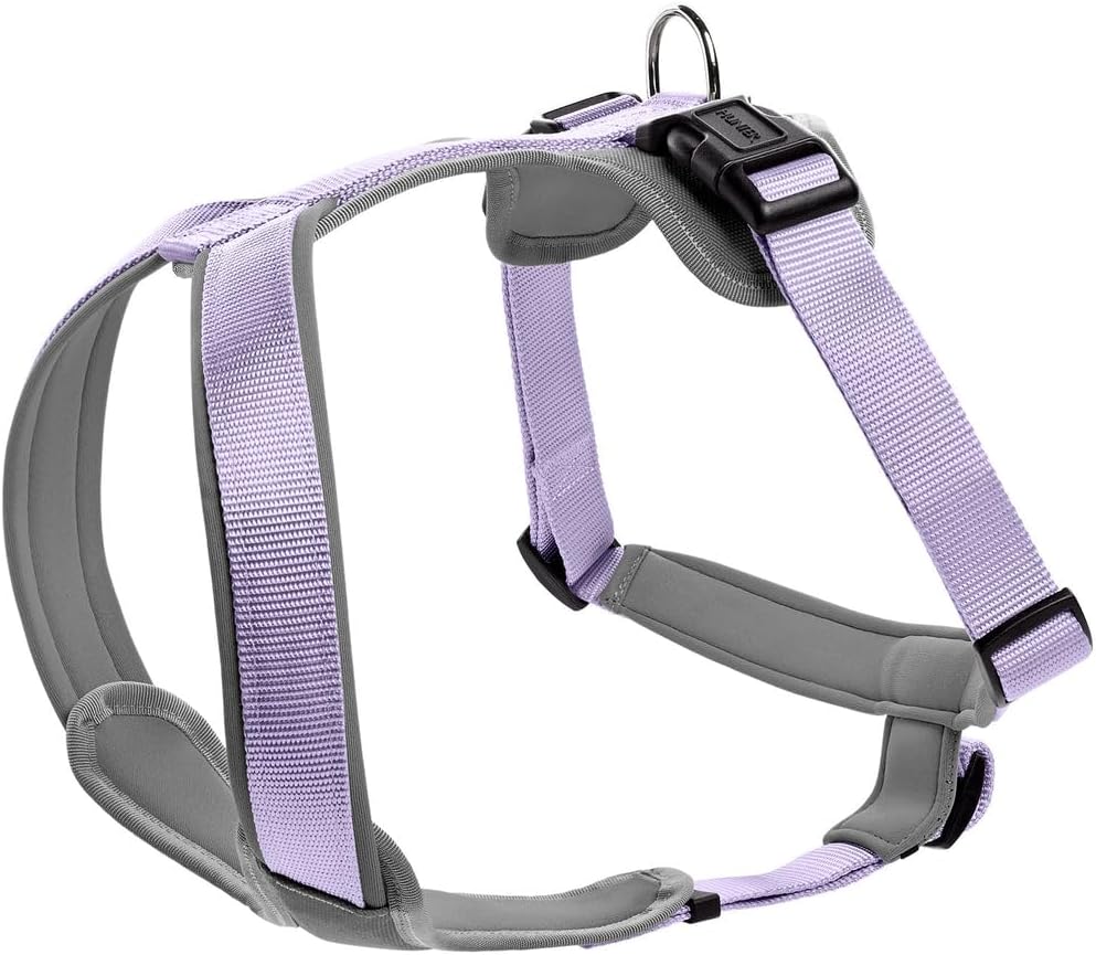 Detalle de Hunter Hundegeschirr aus Neopren (Lavendel/grau), Größe S – mit 3M Scotchlite Reflexmaterial