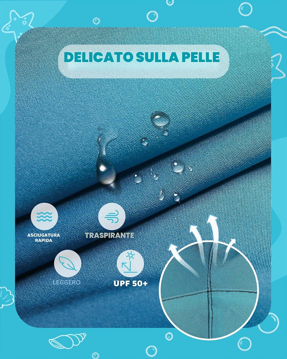 Thumbnail 4 de Maamgic Costume Bambino 2 in 1: costume da bagno 2 in 1 asciugatura rapida con pantaloncini corti e coulisse regolabile per bambini 2–16 anni