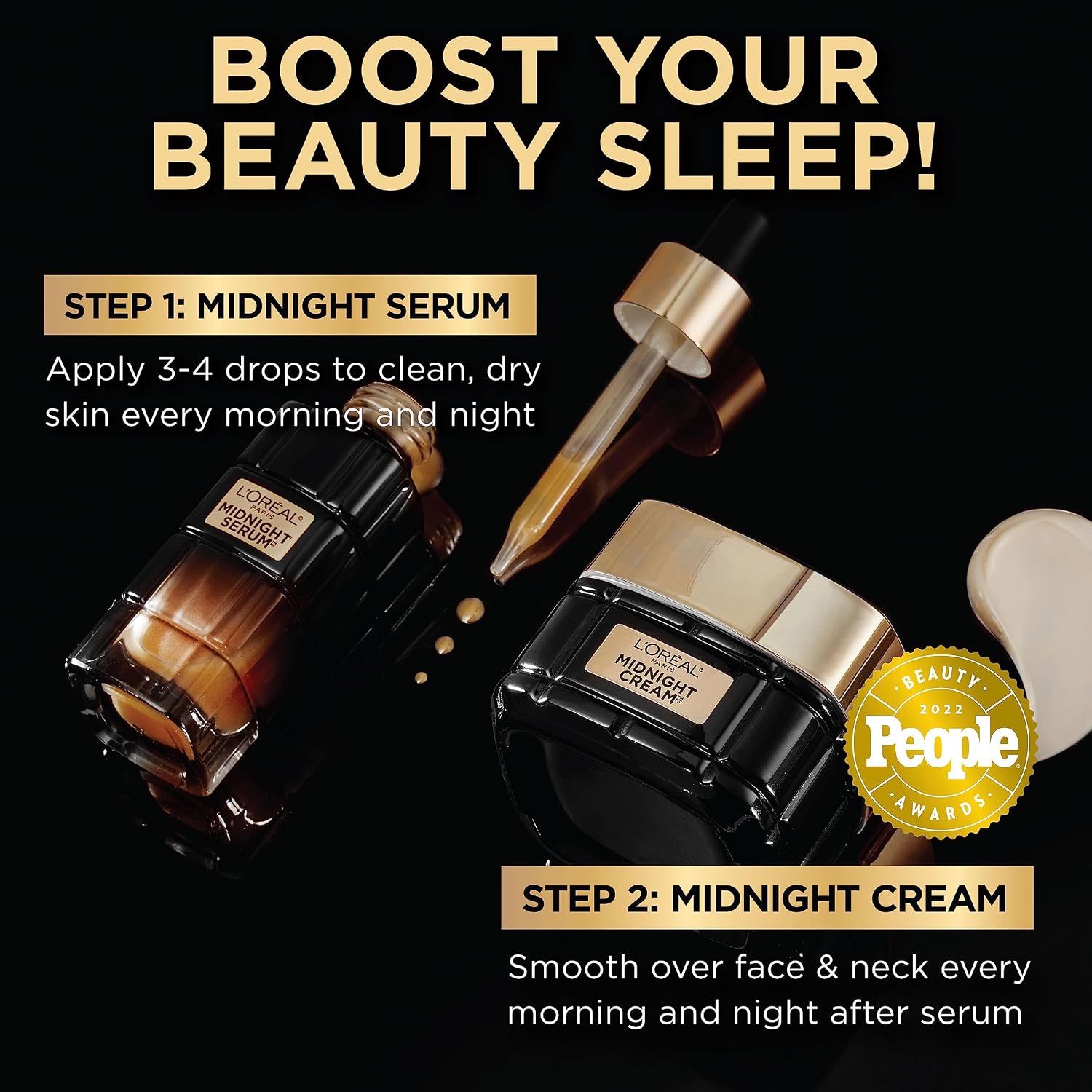 Thumbnail 2 de L'Oreal Paris Age Perfect Midnight Face Serum, 1 oz with Eye Cream Sample