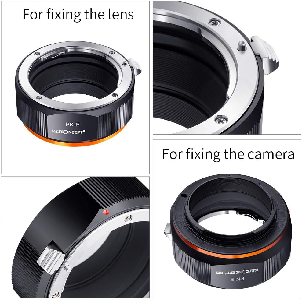 Thumbnail 6 de K&F CONCEPT M17105 PK-NEX Adapterring: Pentax PK-K Mount Objektive an Sony NEX E-Mount nutzen