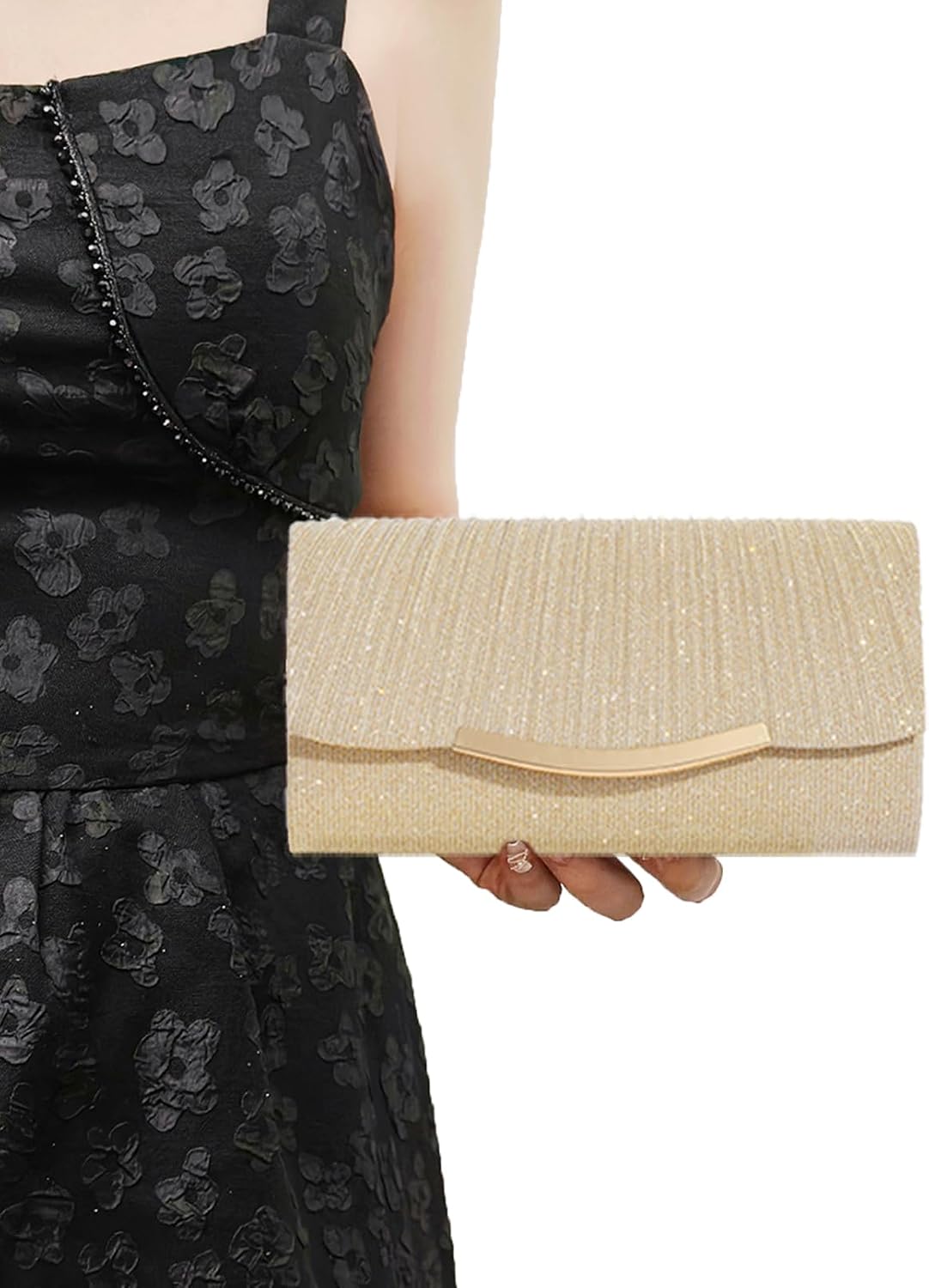 Thumbnail 4 de Kememo Sequin Clutch Bag 23 x 13 cm