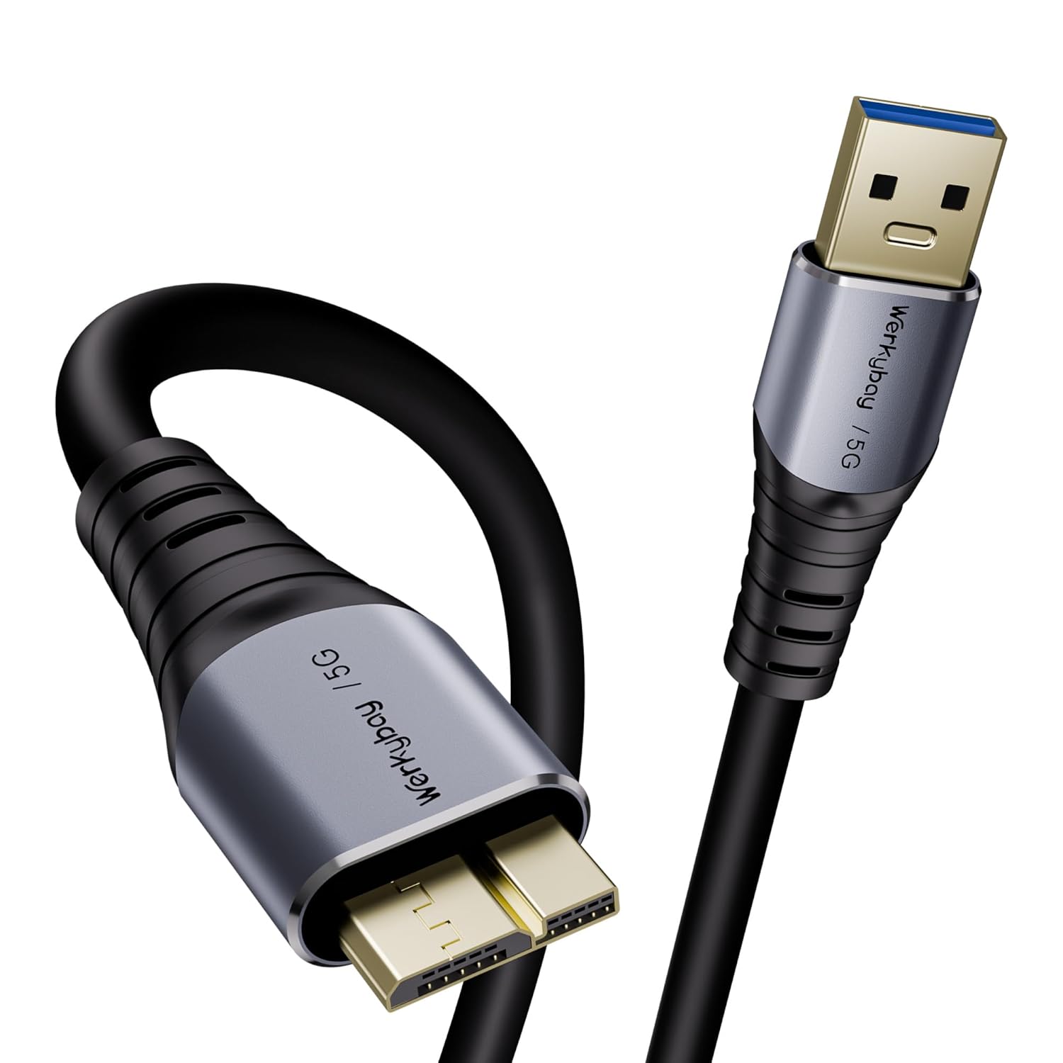 Thumbnail 6 de Werkybay Micro B 3.0 auf USB C Kabel 2m – robustes USB 3.0 Micro-B zu USB-C Ladekabel