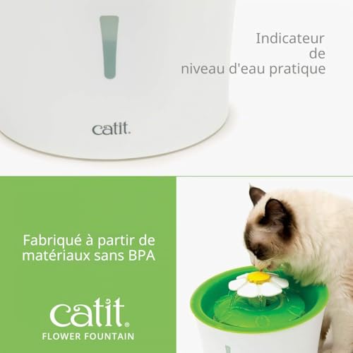Thumbnail 6 de Catit Fontaine à fleurs originale avec fenêtre de niveau d'eau, 3 litres