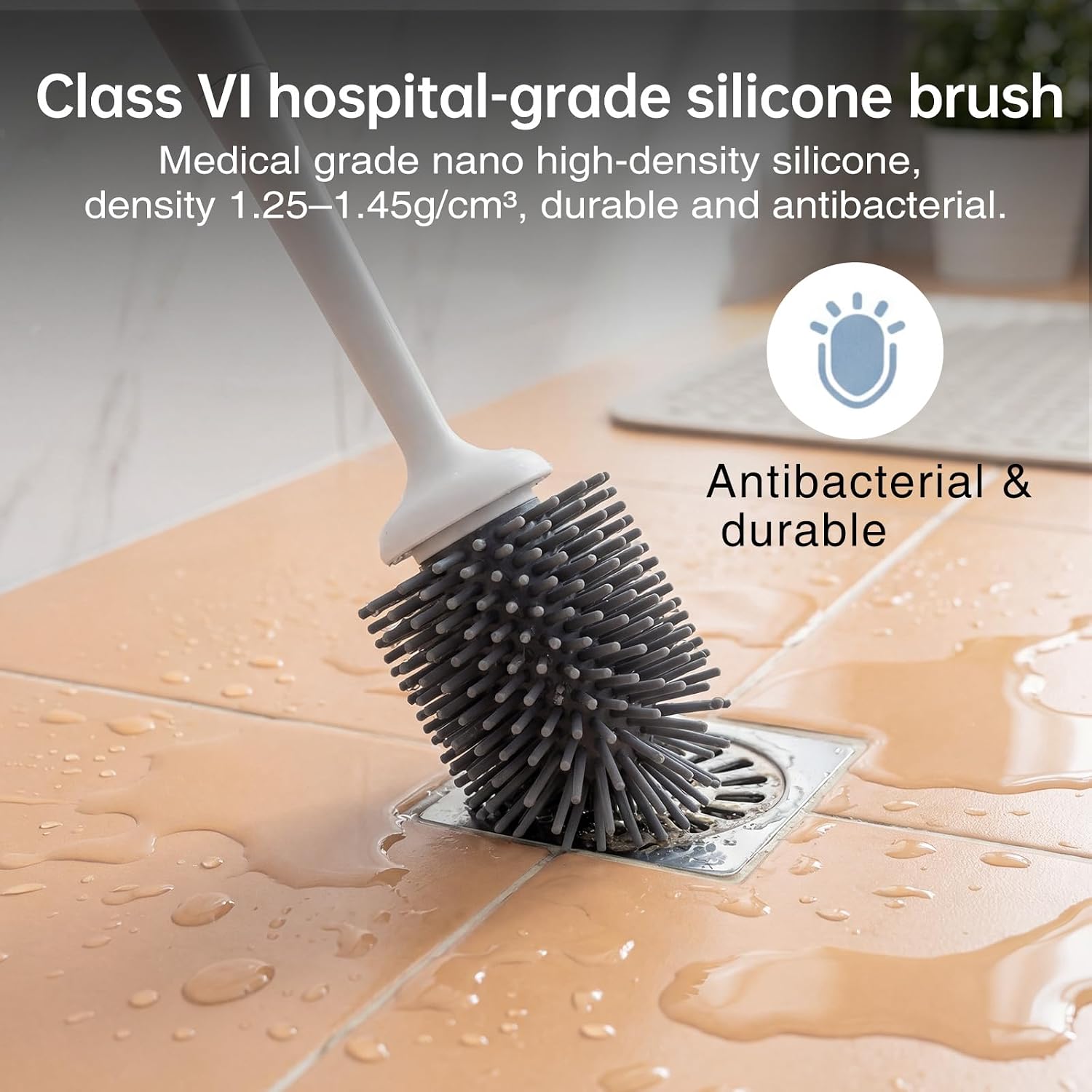 Thumbnail 5 de Lefree 2-in-1 Toilet Brush and Plunger Set with Silicone Bristles — Deep Cleaning in a Compact Design